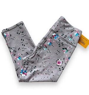 Becco LA Floral Crop Leggings, Taupe, Large